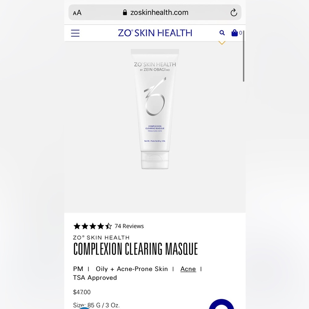 Zo Skin Complex Clearing Masque
